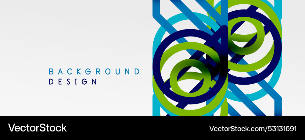 Abstract background - colorful circle lines Vector Image