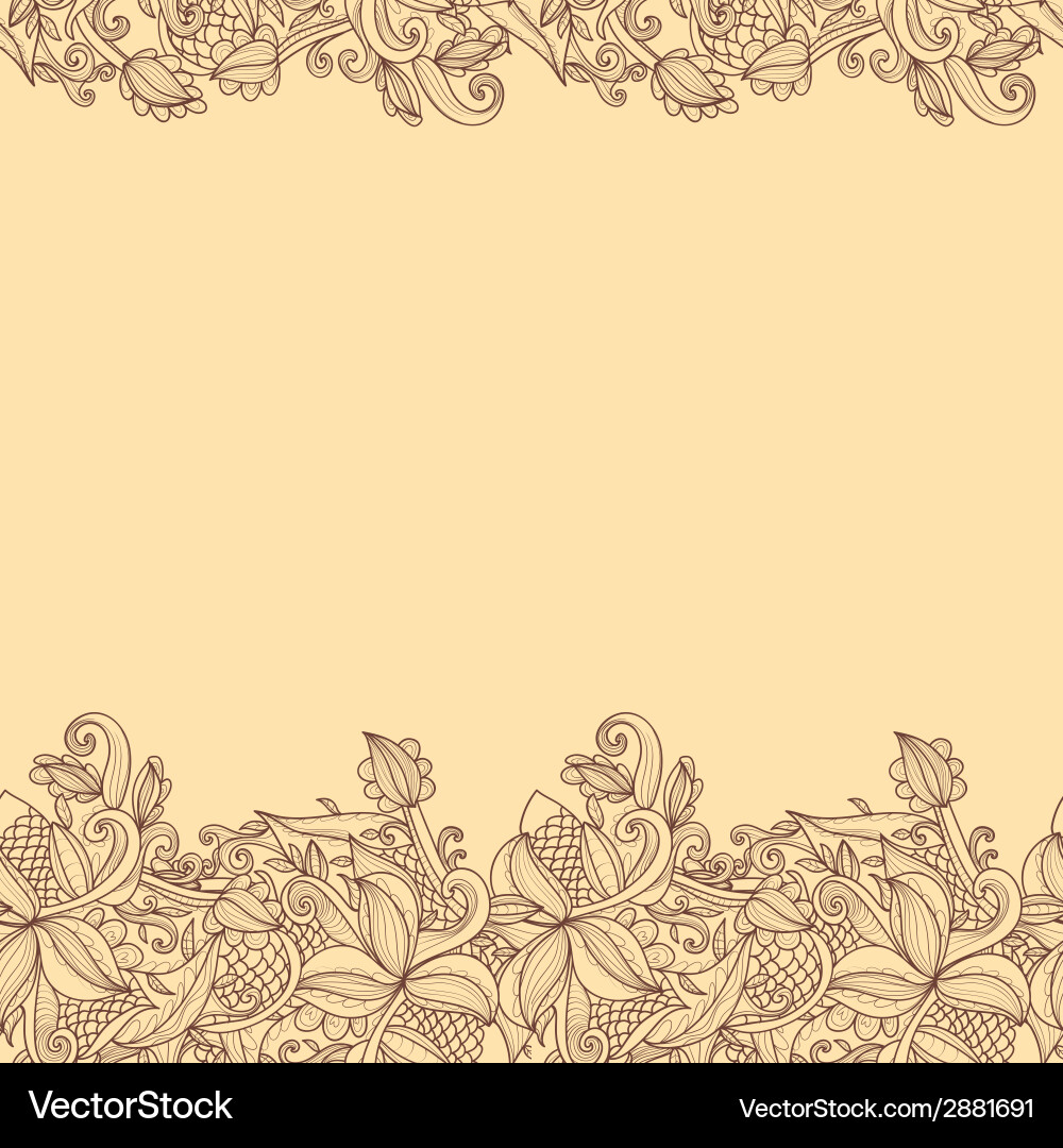 Border with abstract hand-drawn pattern Vector Image
