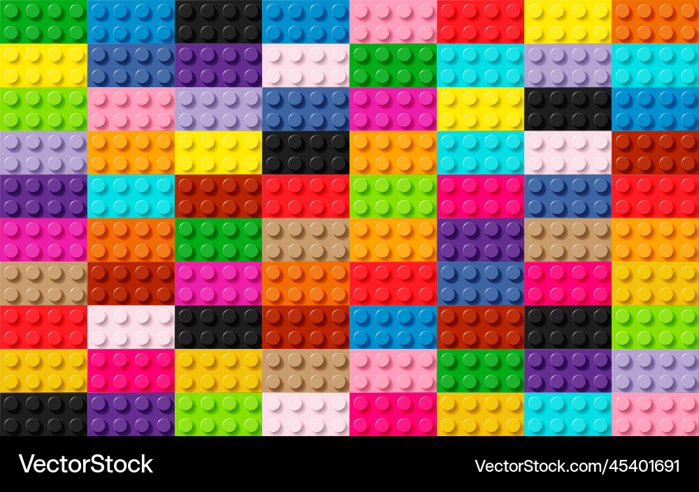 Colorful Building Blocks Pattern vector image