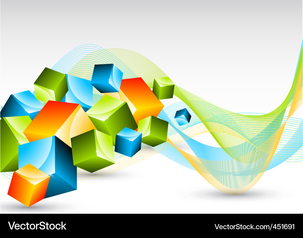 Colorful Cube Background Vector Image