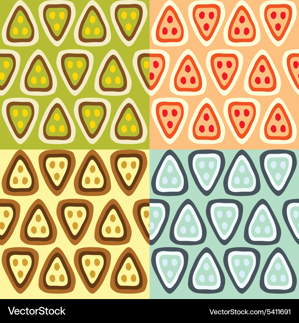 Four patterns vector image