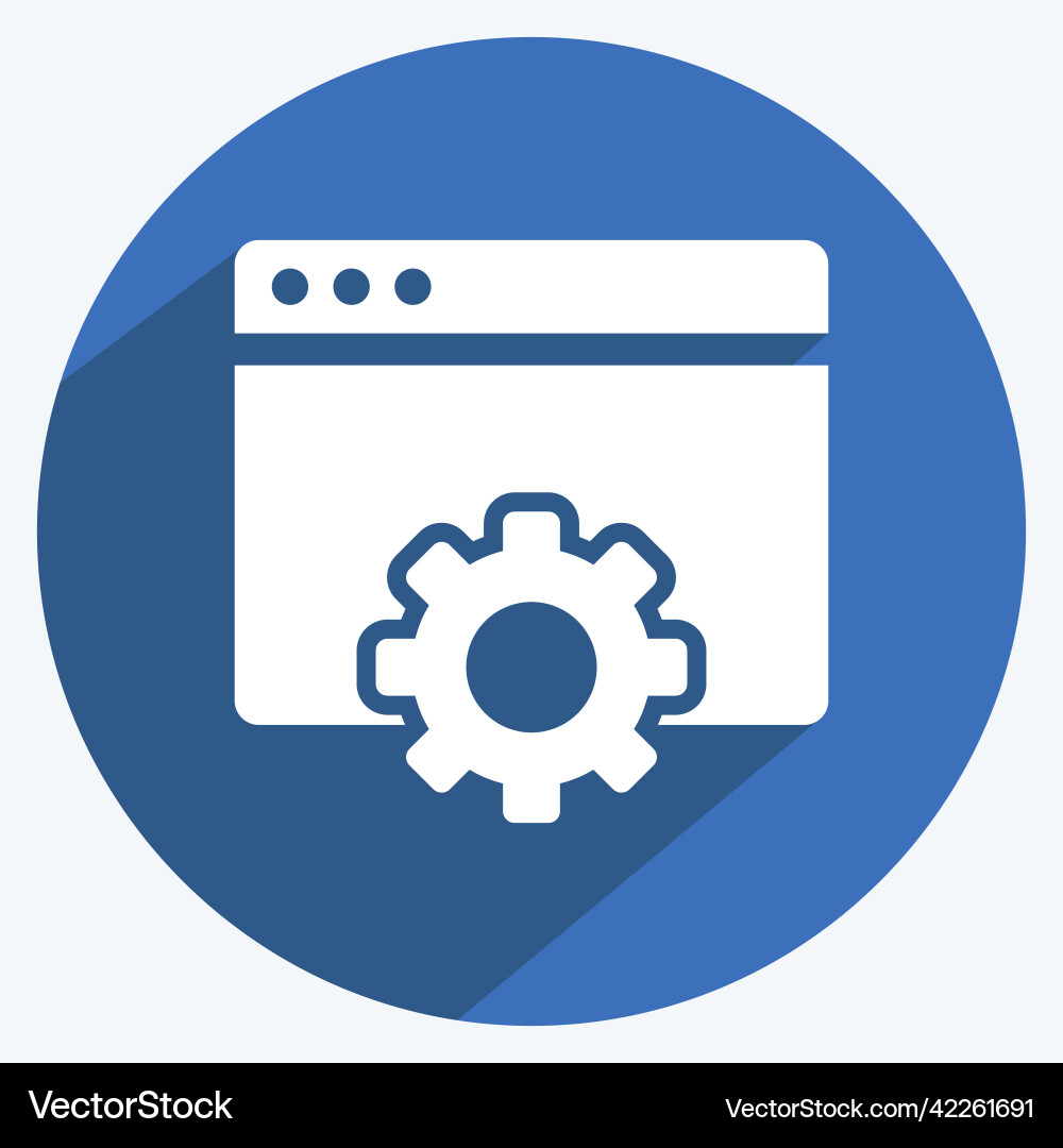 Icon browser settings suitable for user interface Vector Image