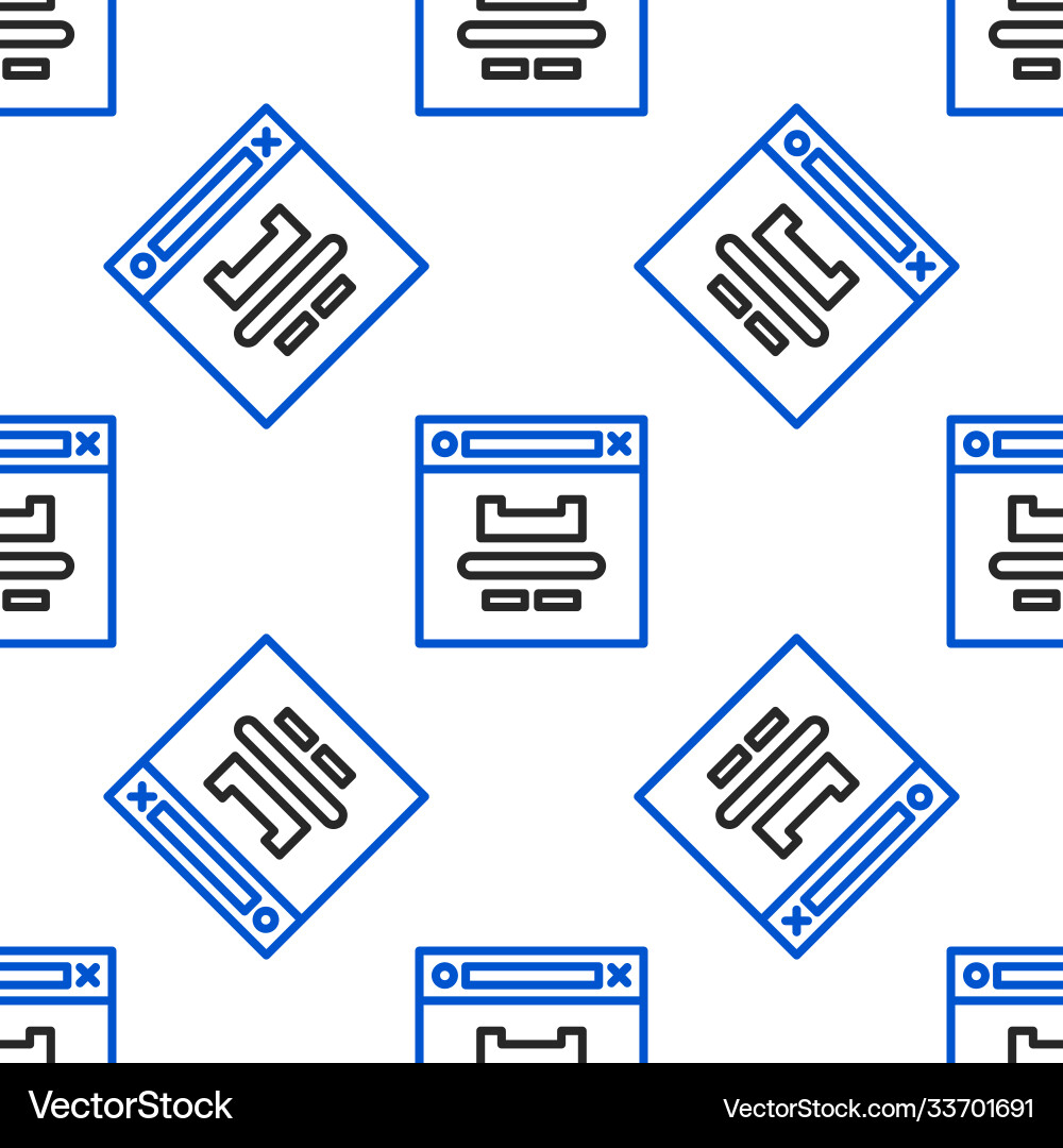 Line browser window icon isolated seamless pattern Line browser window icon isolated seamless pattern vector image