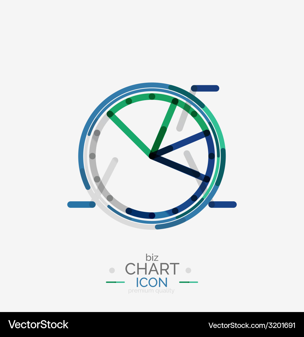 Line Chart Icon - Minimal Geometric vector image