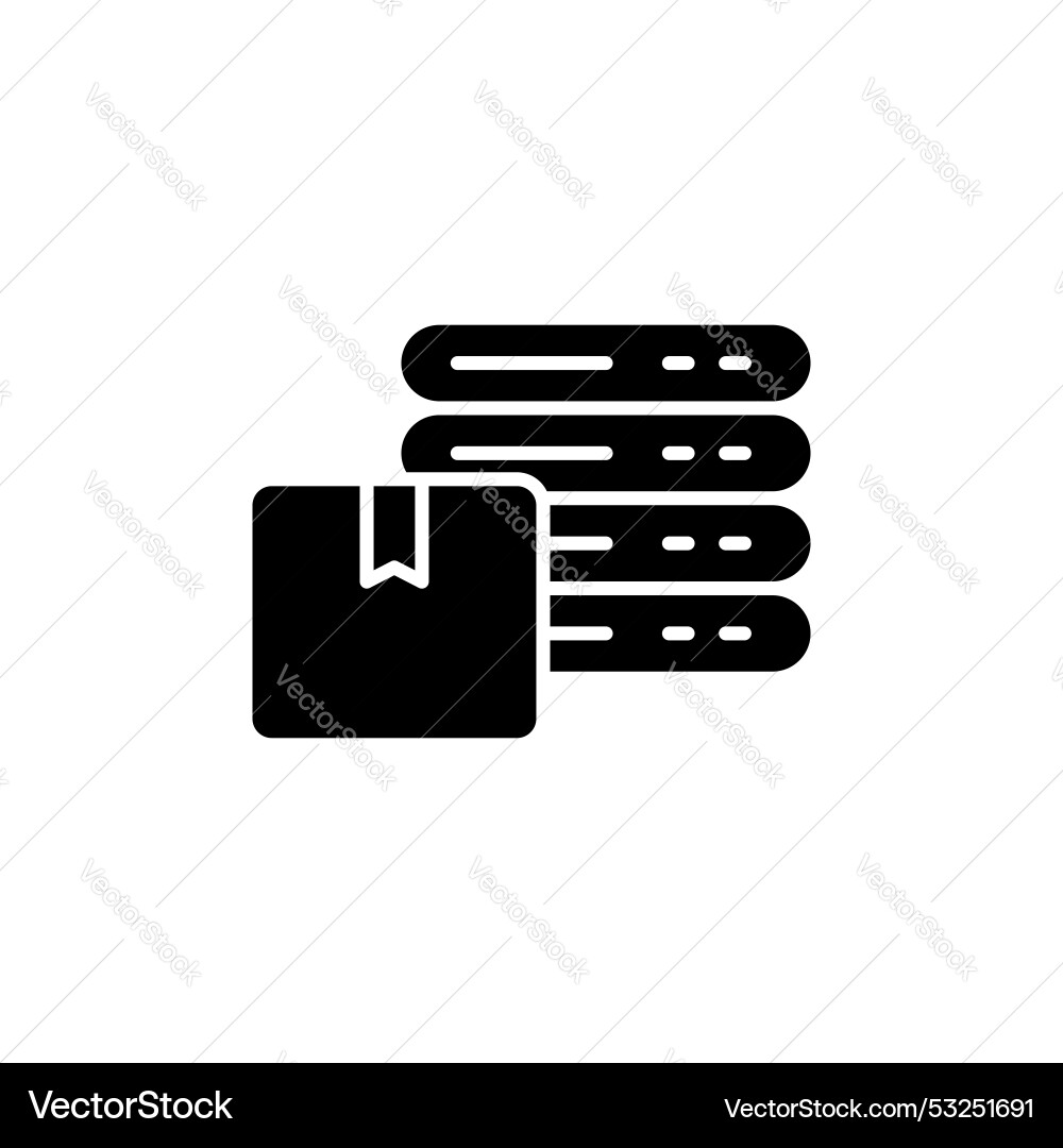 Master data icon set management server vector image