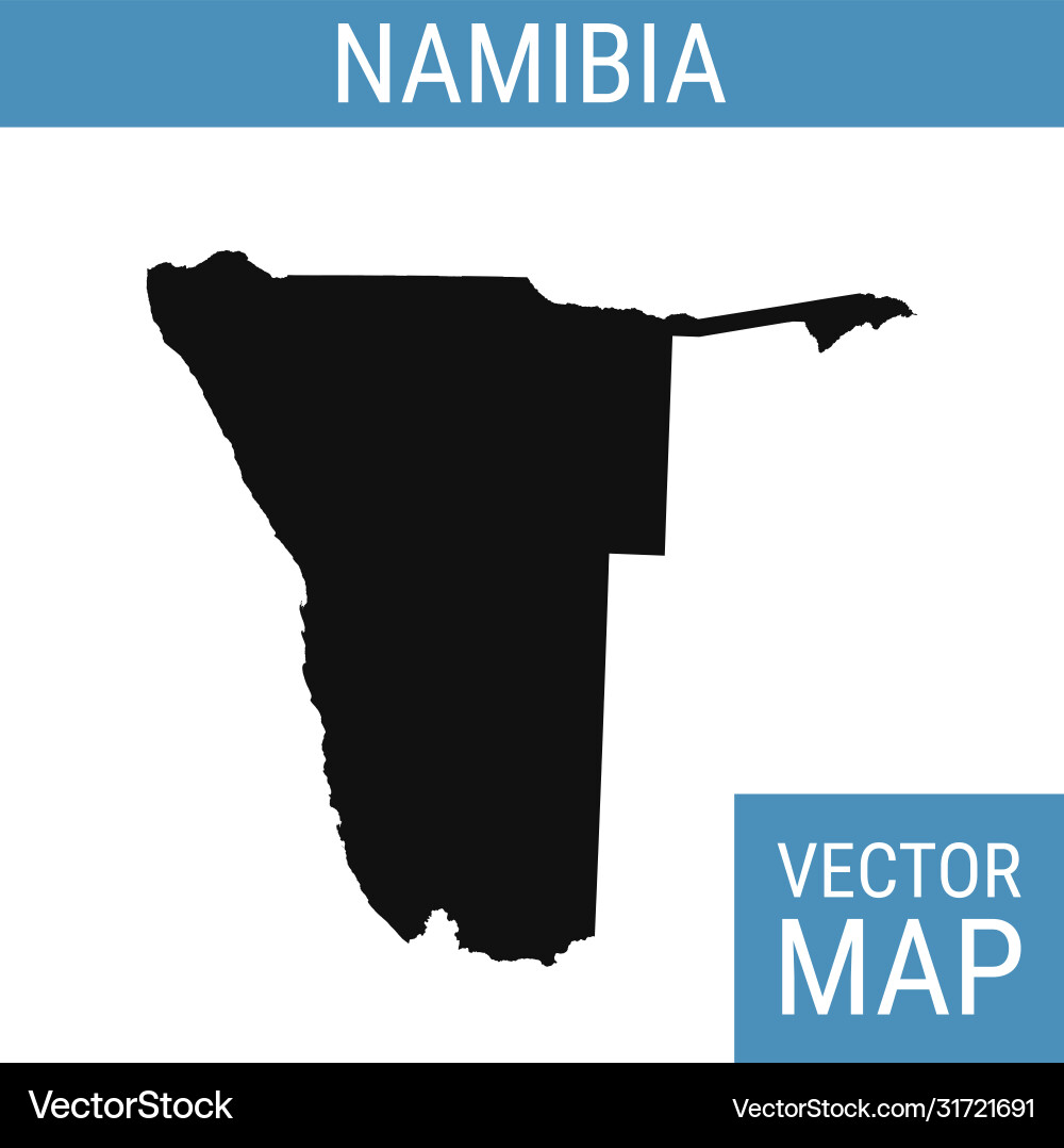Namibia map with title Vector Image