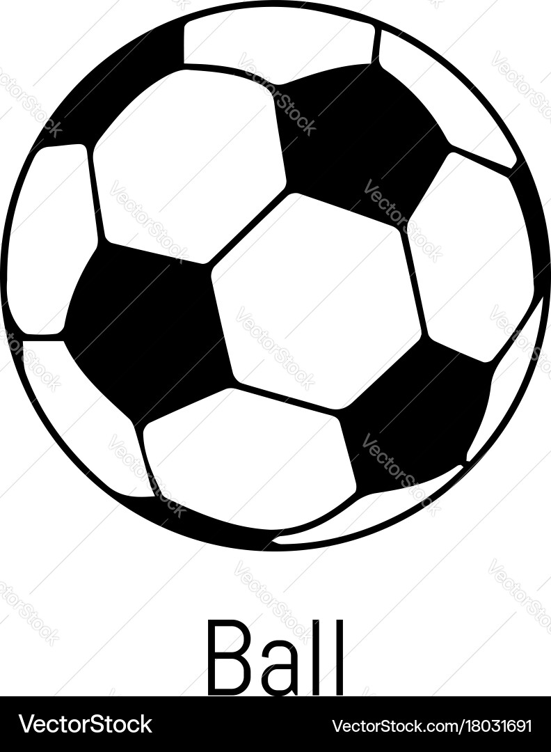 Simple Football Ball Icon Vector Image
