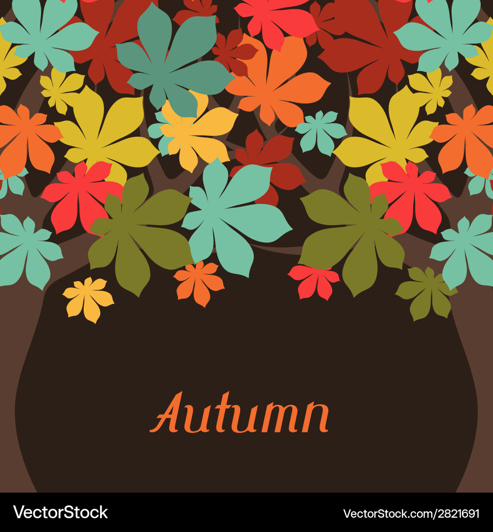Stylisierter Herbstbaum Hintergrund Vektorbild