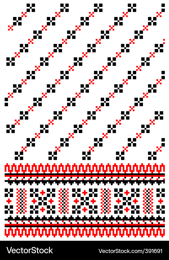 Ukrainian embroidery ornament vector image