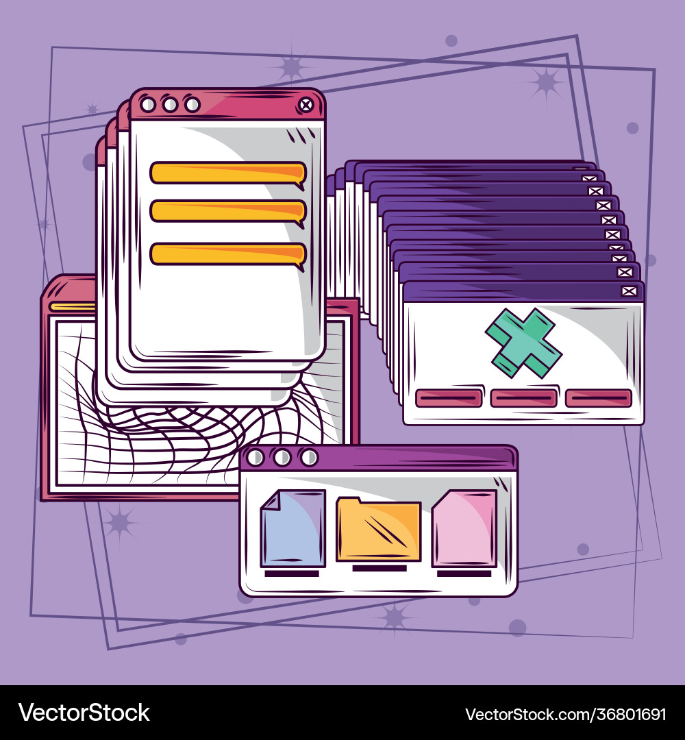 Website data internet vector image