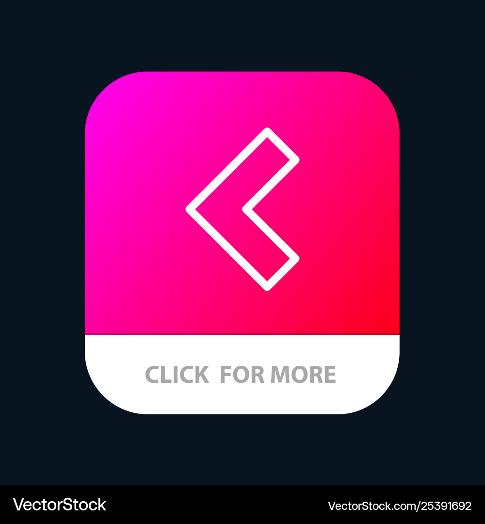Arrow back left mobile app button android and ios Arrow back left mobile app button android and ios vector image