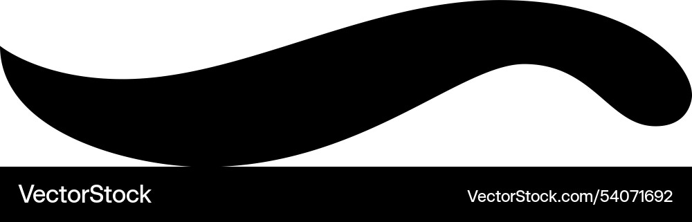 Black wavy shape is extending horizontally Black wavy shape is extending horizontally vector image