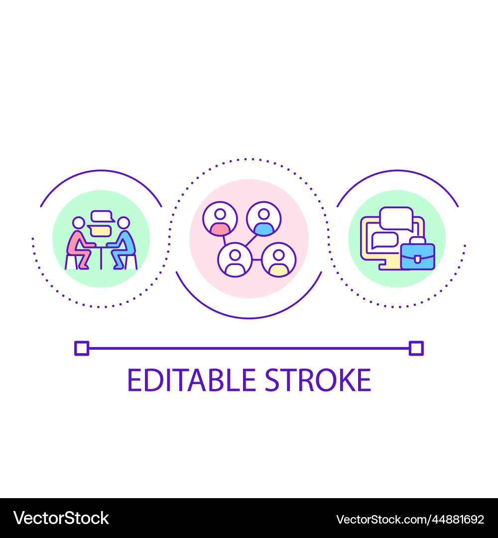 Expand employees structure loop concept icon Expand employees structure loop concept icon vector image