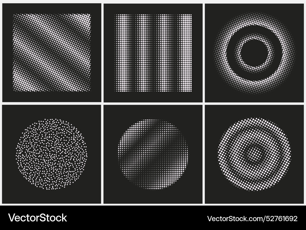 Halftone bitmap geometric shape motif design vector image