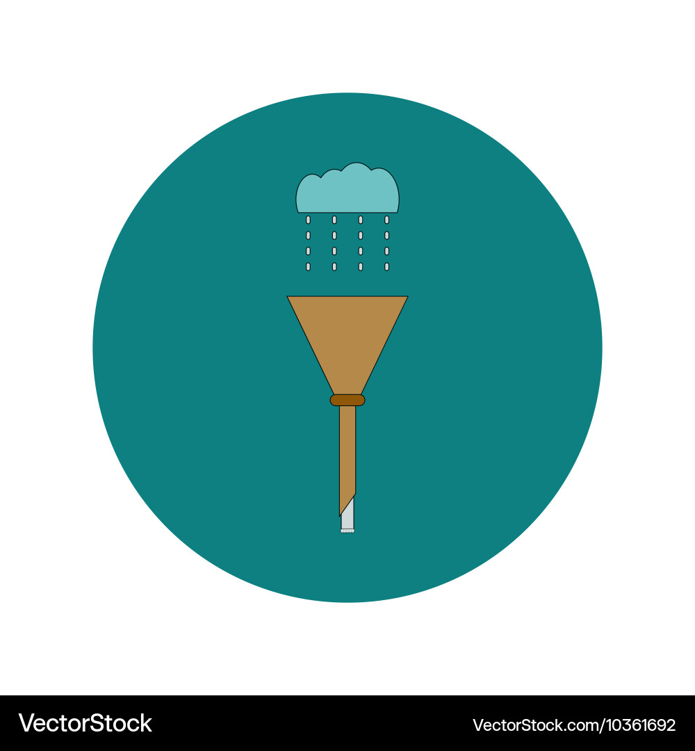 In flat design of drain pipe vector image
