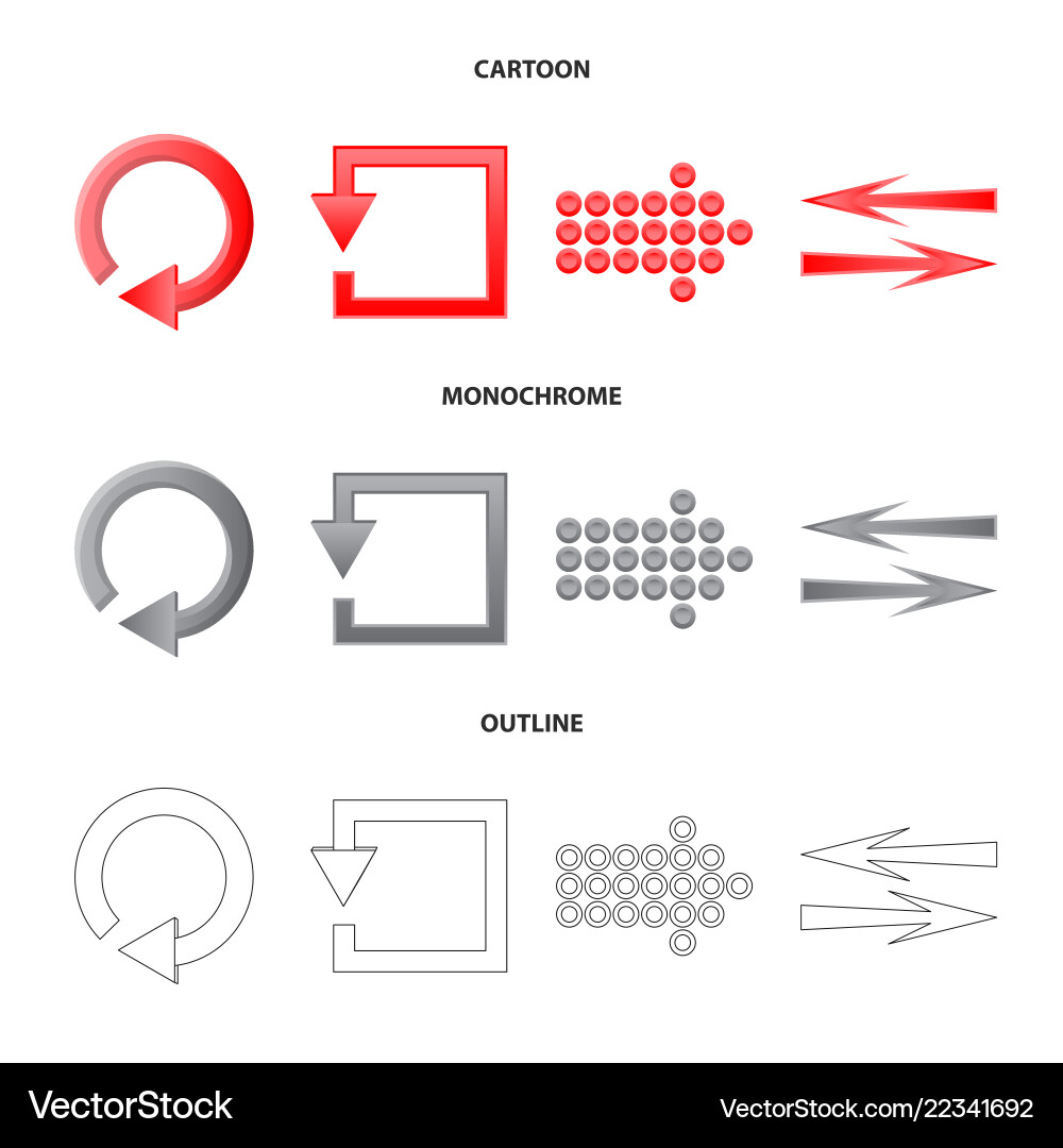 Isoliertes Element- und Pfeilsymbol Isoliertes Element- und Pfeilsymbol vektorbild