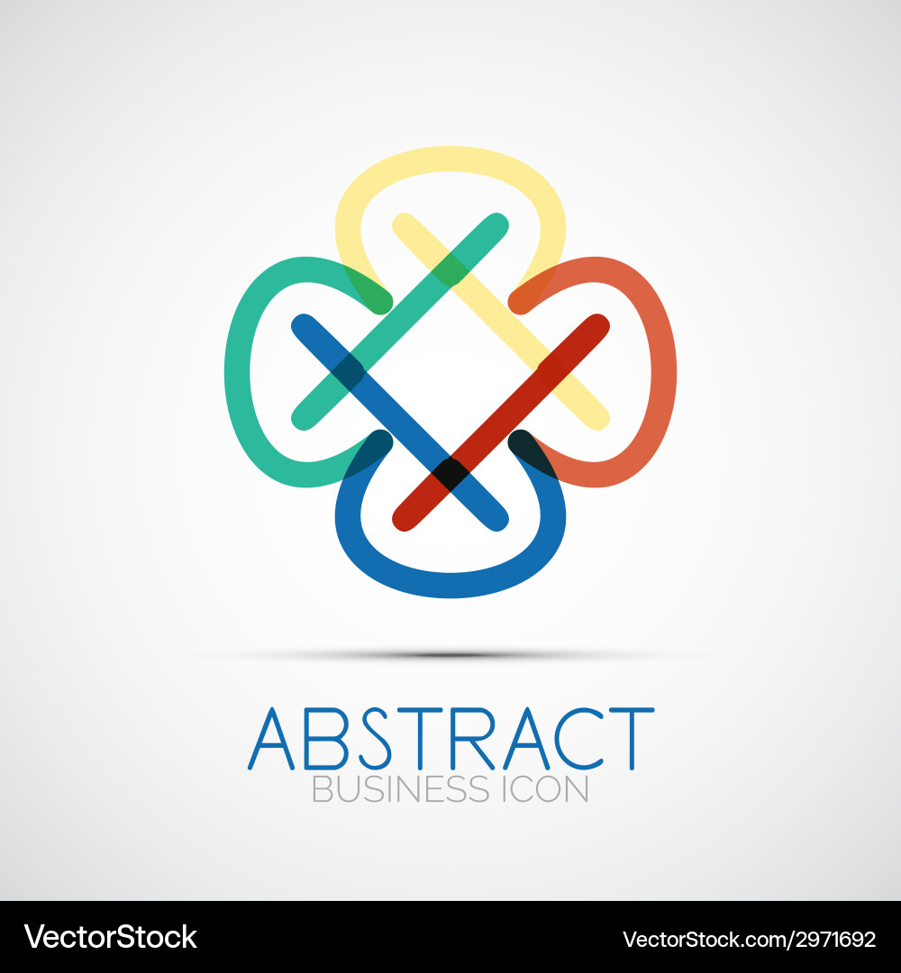 Line design loop logo vector image