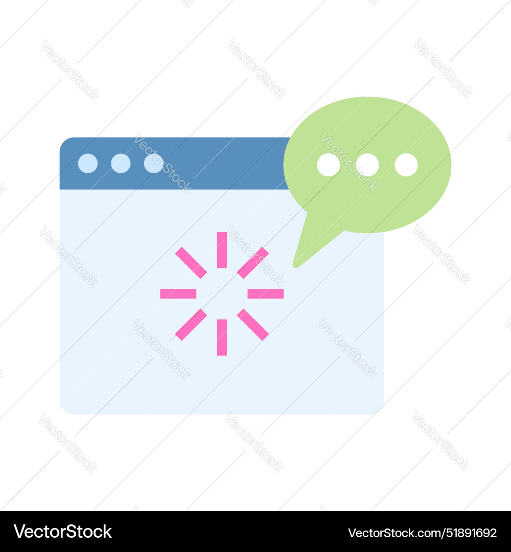 Load icon loading system frozen website flat stock vector image