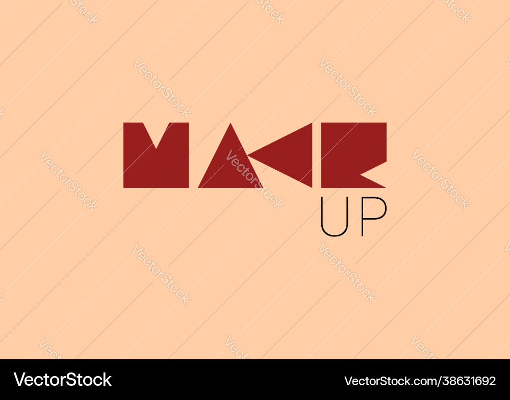 Make up composition in minimalistic font Vector Image