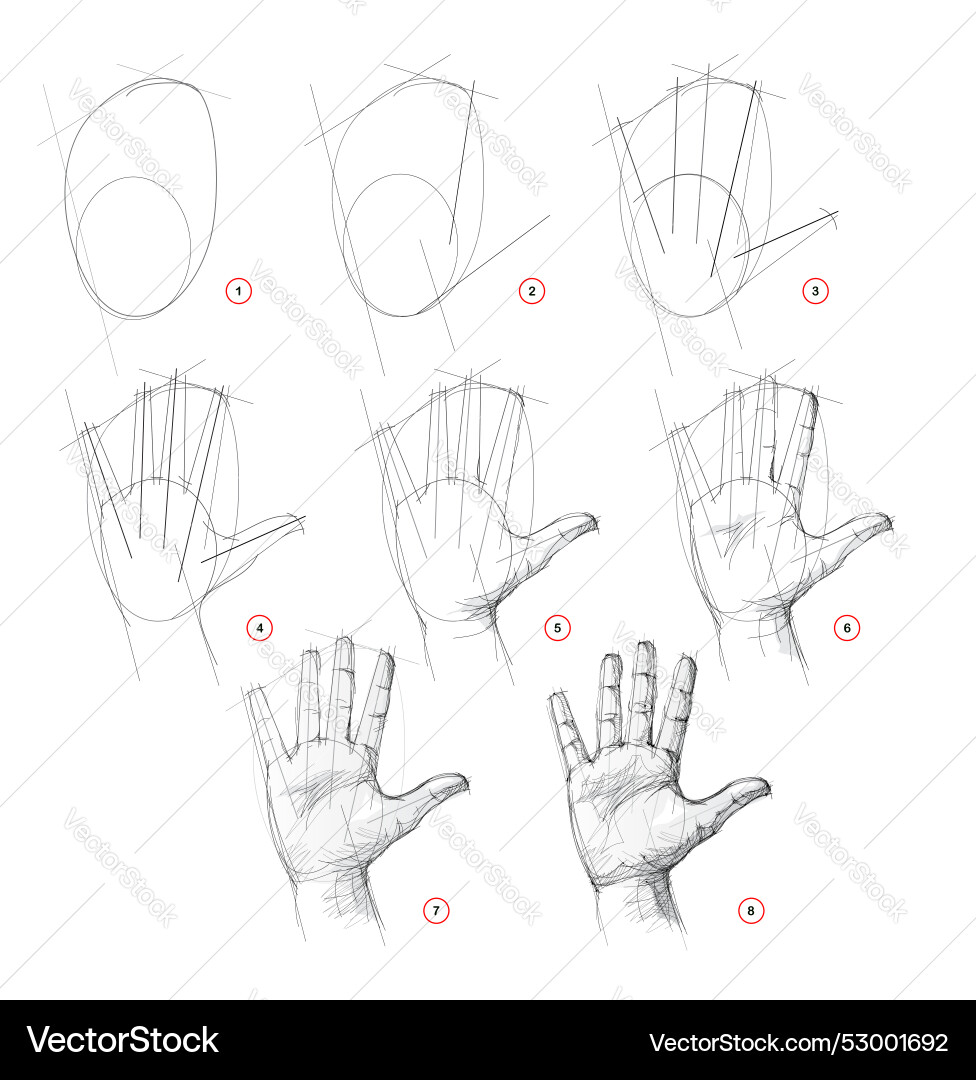 Page shows how to learn draw sketch of a human Page shows how to learn draw sketch of a human Vector Image