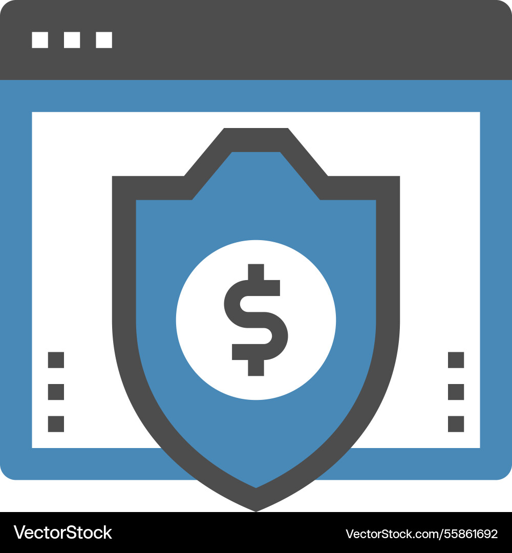 Secure transactions flat web icon concept Secure transactions flat web icon concept vector image