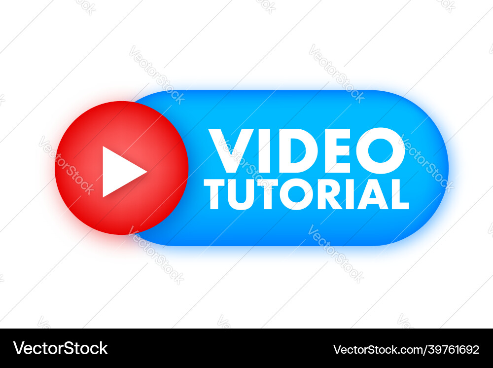 Video tutorials icon concept study and learning Video tutorials icon concept study and learning vector image