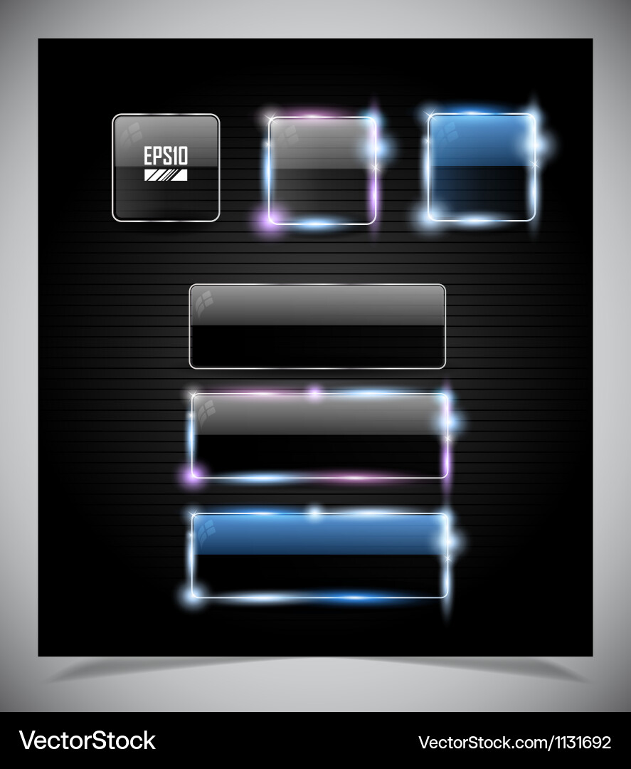 Web buttons pack vector image