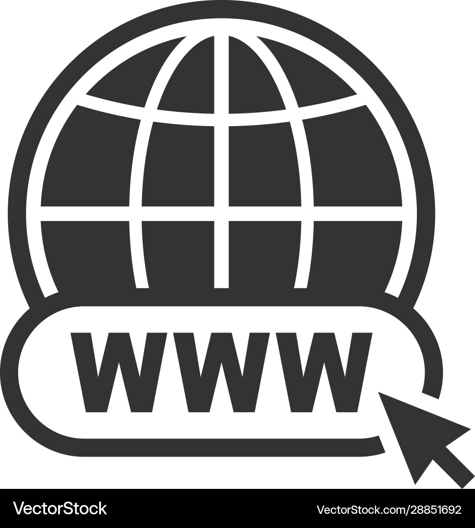 Web site internet icon shape with cursor Web site internet icon shape with cursor vector image
