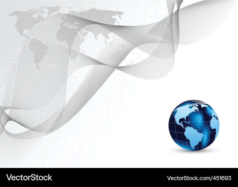 Abstract background with globe vector image