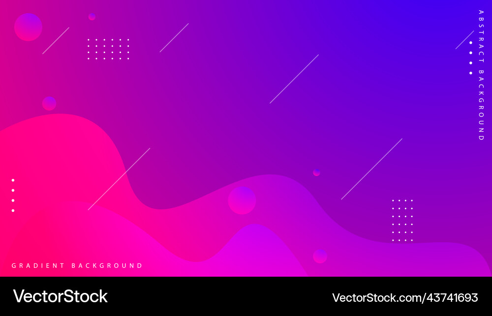 Abstract gradient fluid background with geometric Vector Image