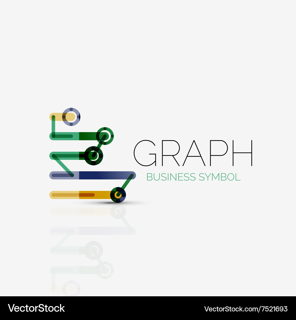 Abstract logo idea linear chart or graph Vector Image