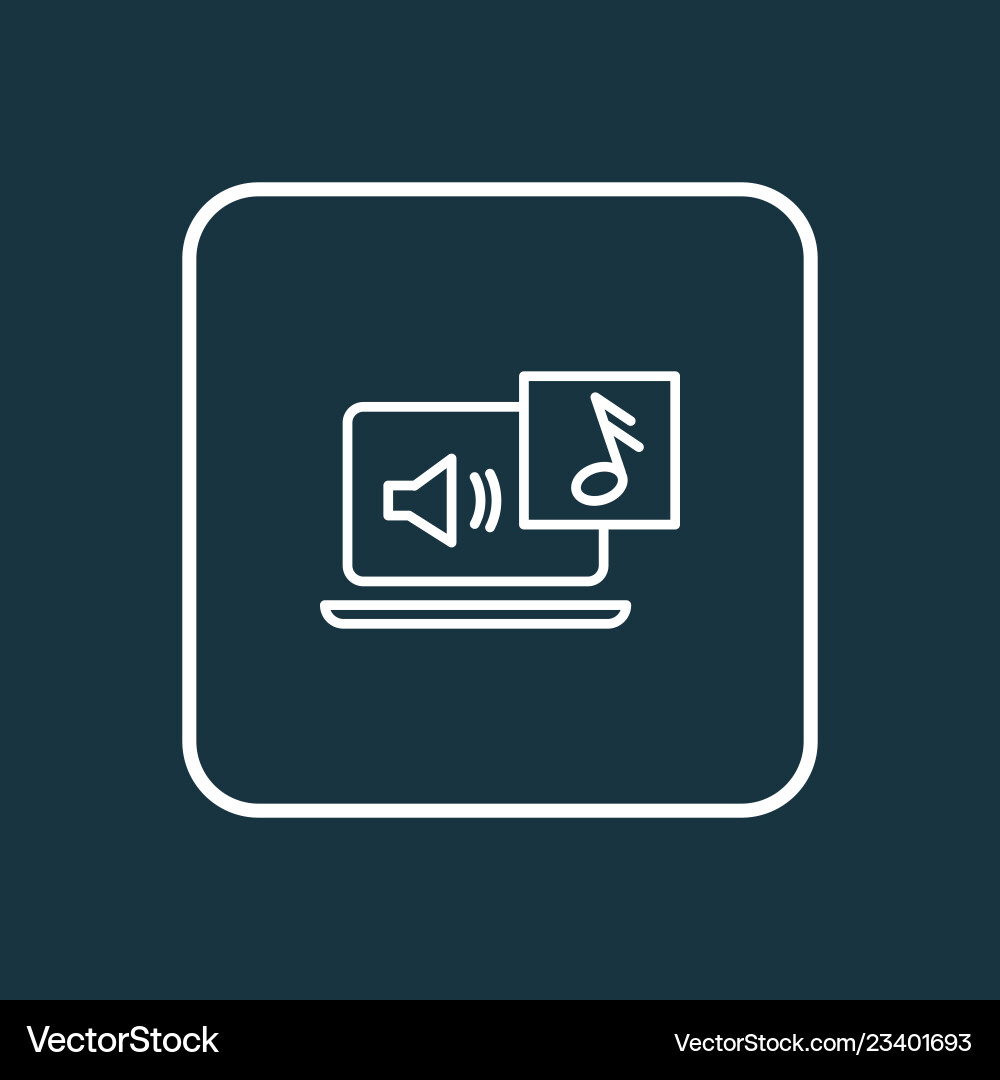 Audio content icon line symbol premium quality Audio content icon line symbol premium quality vector image