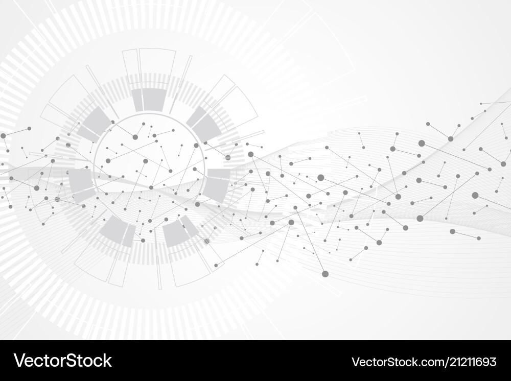 Big data visualization artificial intelligence vector image