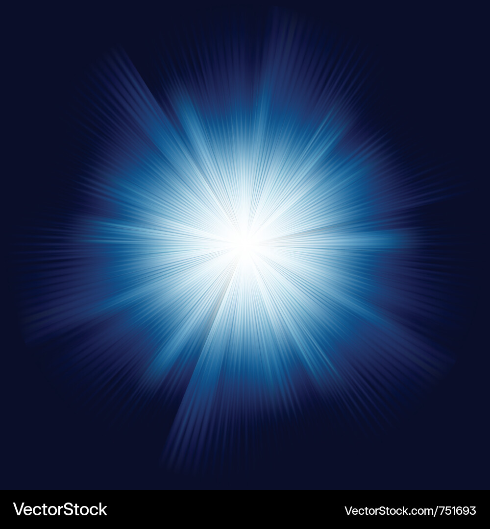 Blue Star Burst Shine vector image