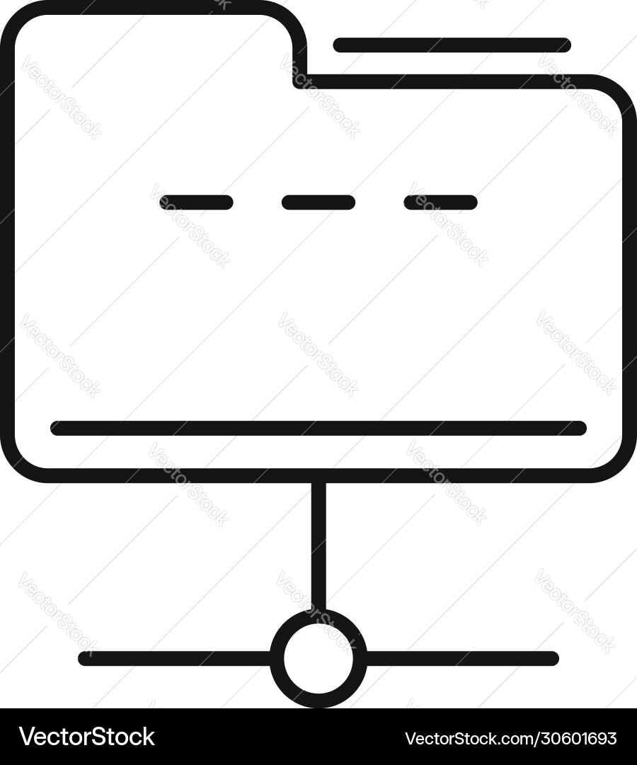 Common file folder icon outline style Common file folder icon outline style vector image