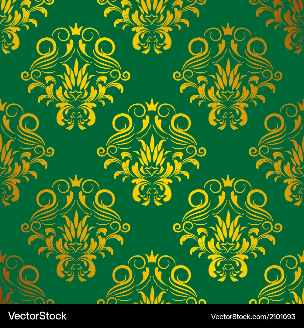 Damask pattern vector image