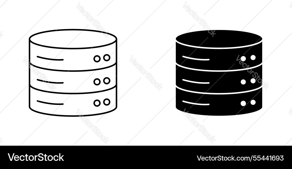 Database icon symbol collection on white vector image