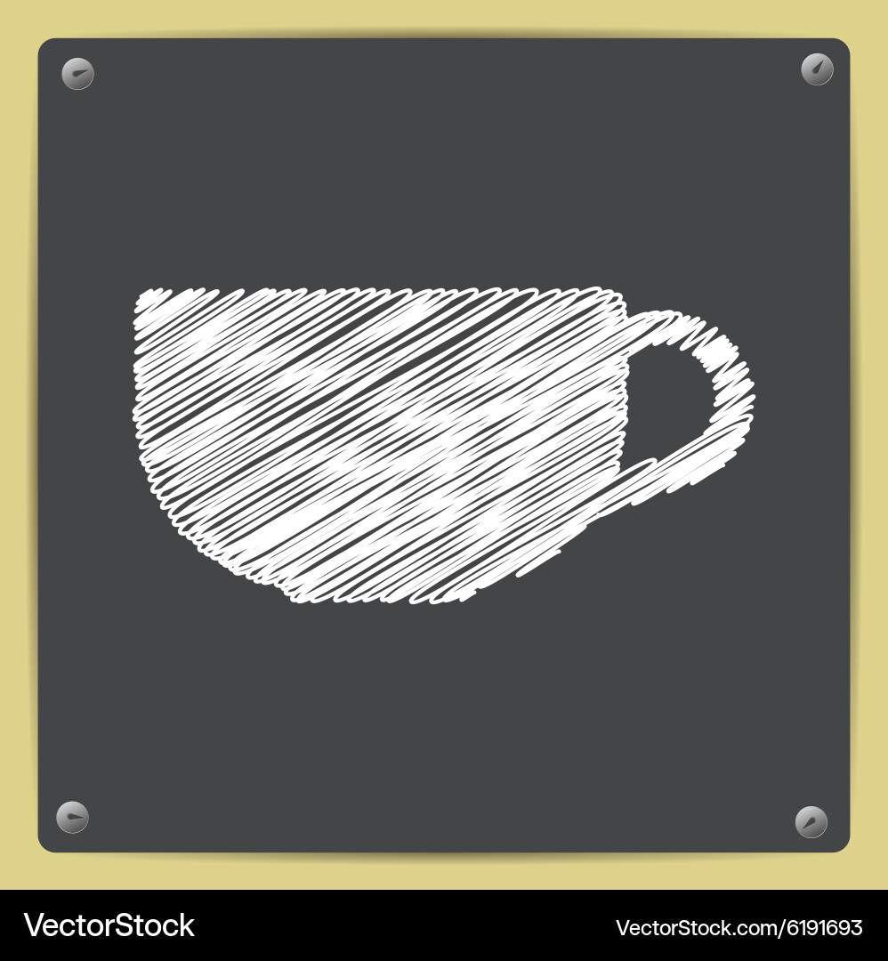 Flat color cups on shelf set vector image
