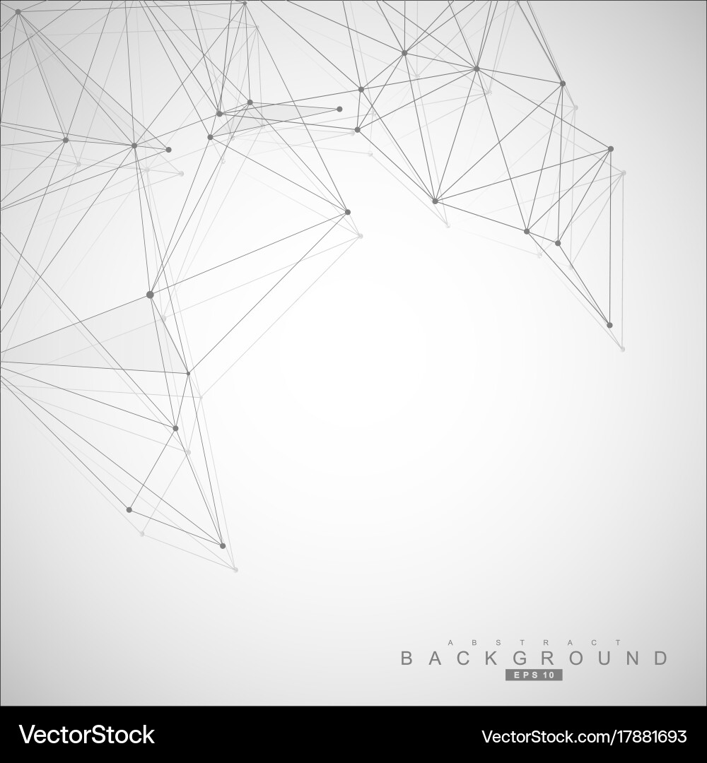 Geometric abstract background with connected line Vector Image