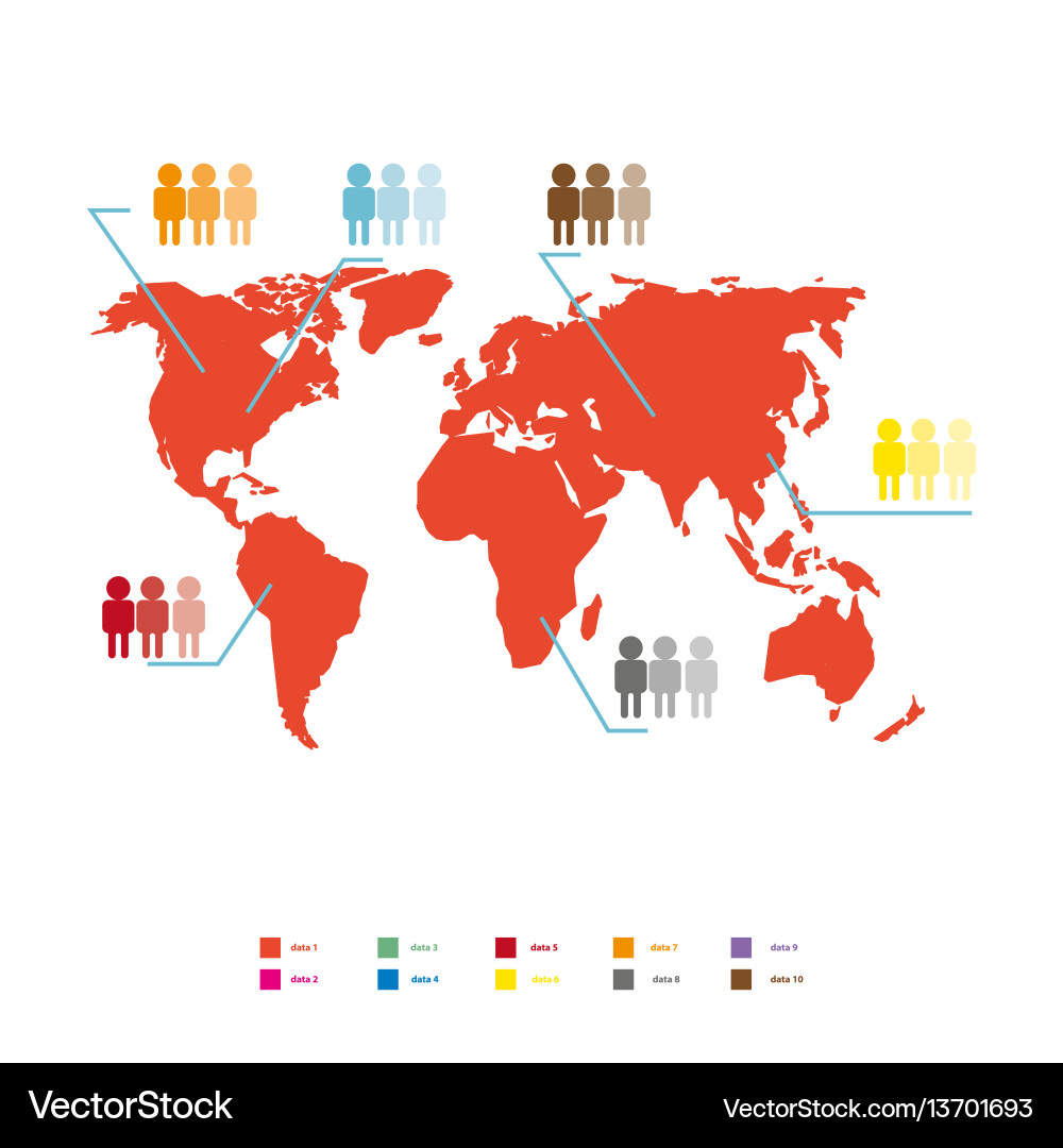 Global Population Data Vector Image