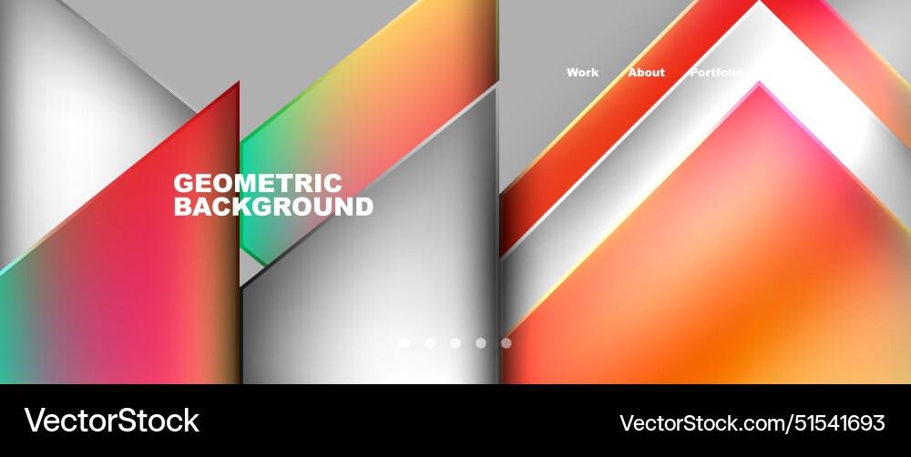 Gradient triangle geometric minimal wallpaper Vector Image