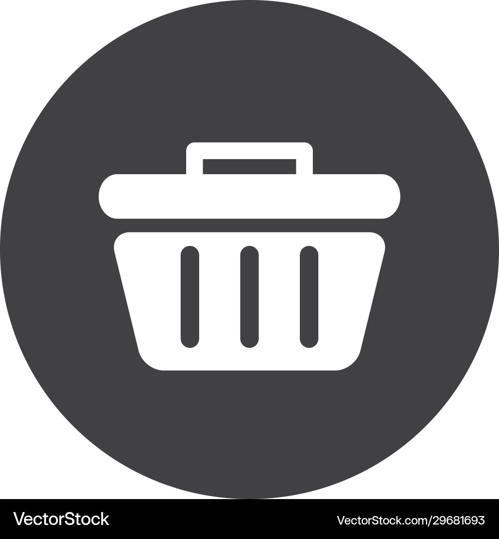 Isolated trash block flat style icon design vector image