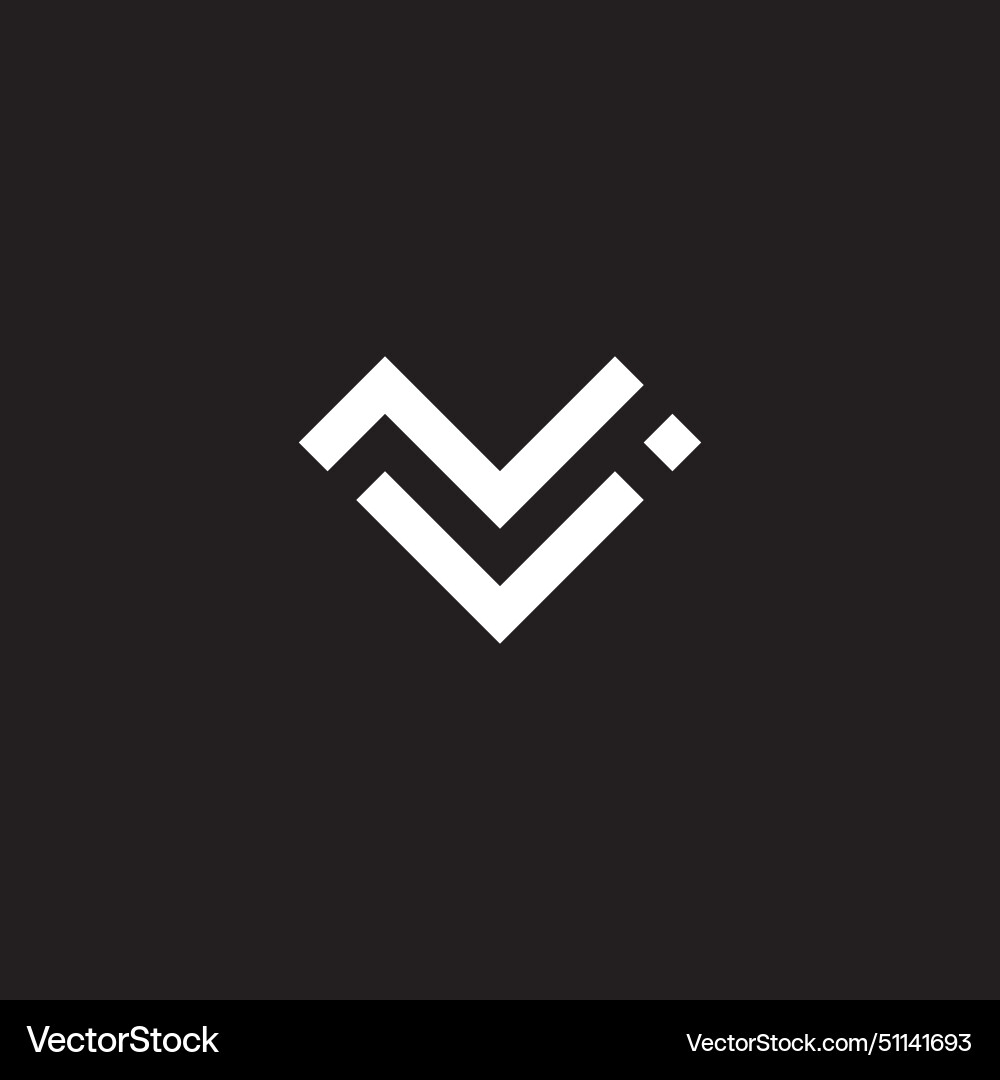 Letter n and j heart simple logo symbol Royalty Free Vector