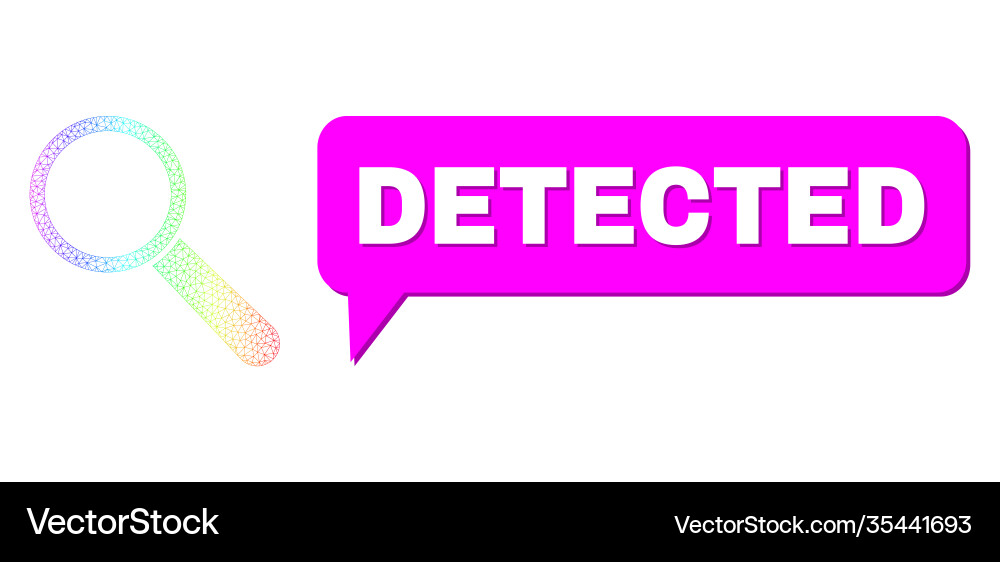 Rainbow net gradient search tool icon and detected Rainbow net gradient search tool icon and detected vector image