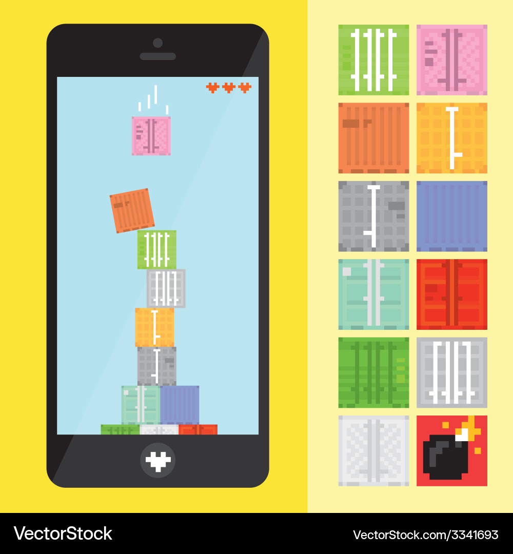 Stack game level Vector Image