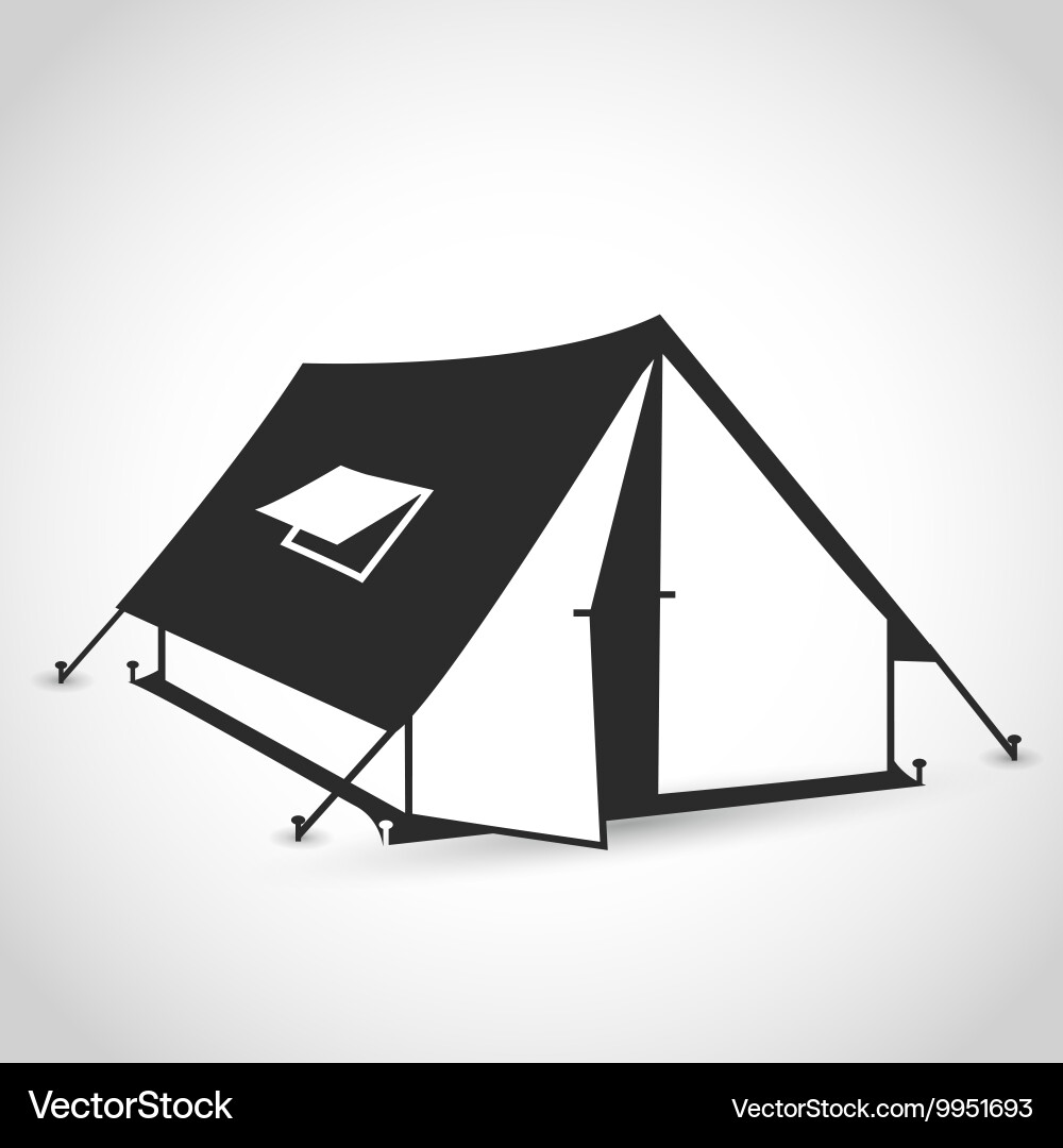 Tent flat icon Royalty Free Vector Image - VectorStock