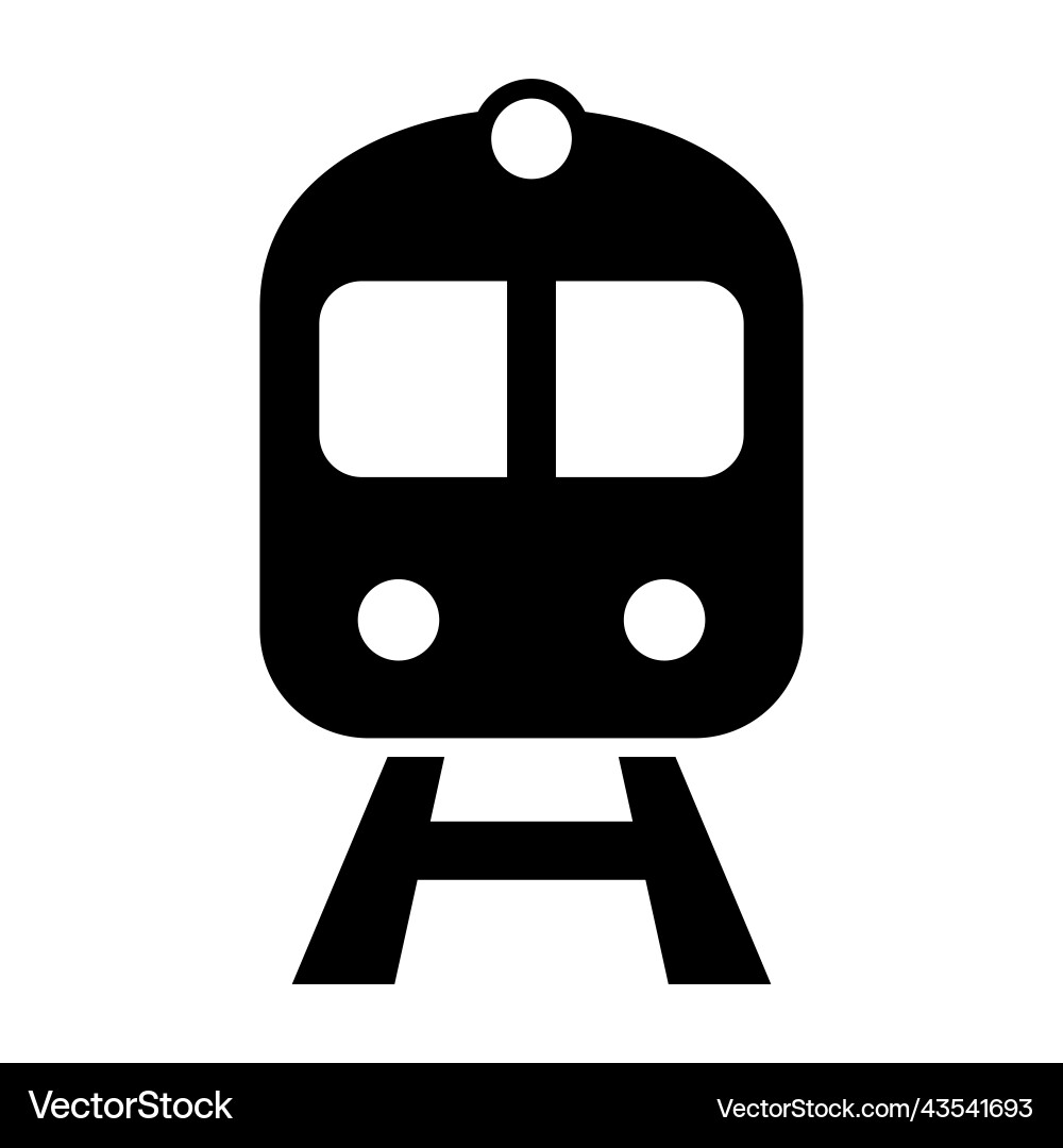 Train and railroad icon bullet symbol Train and railroad icon bullet symbol vector image
