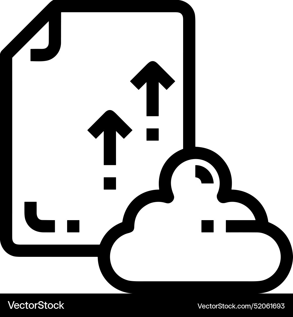Upload outline icon symbol image Upload outline icon symbol image Vector Image