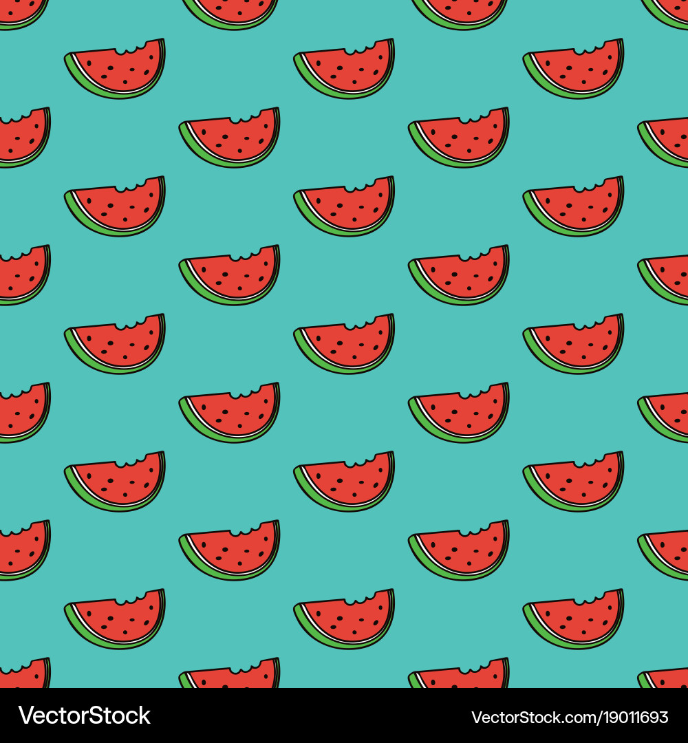 Watermelon Slice Pattern vector image