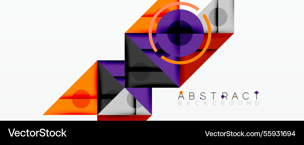 Abstract geometric composition with intersecting Abstract geometric composition with intersecting vector image